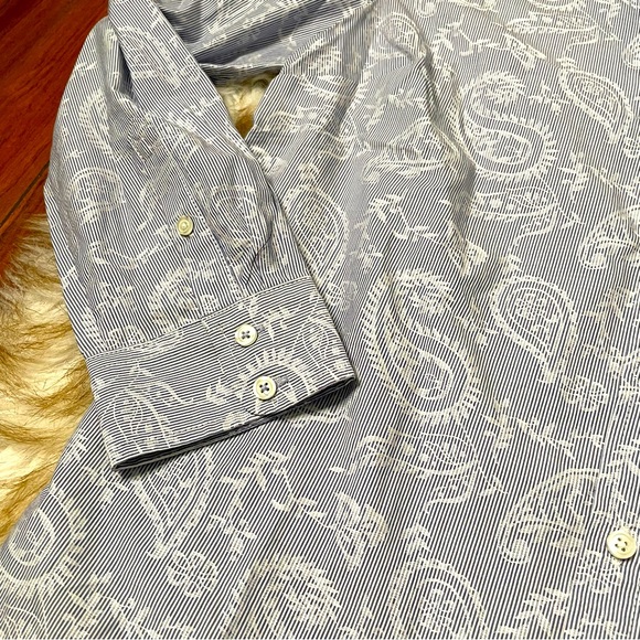 Talbots Intricate Paisley button down - Picture 7 of 8